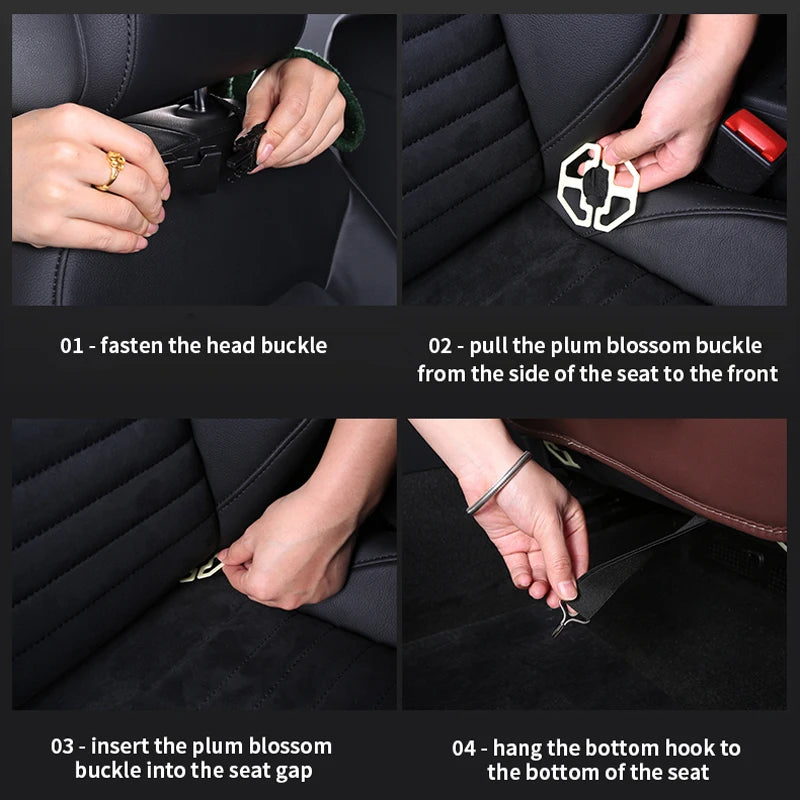 Car Back Seat Organizer Storage Bag with Foldable Table Tray Tablet Holder Tissue Box Auto Back Seat Bag Protector Accessories